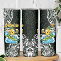 Aloha Hawaii Mango Surfing Skinny Tumbler Polynesian Style LT05 - Polynesian Pride