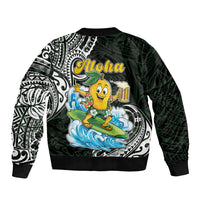 Aloha Hawaii Mango Surfing Sleeve Zip Bomber Jacket Polynesian Style LT05 - Polynesian Pride