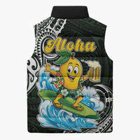 Aloha Hawaii Mango Surfing Sleeveless Puffer Jacket Polynesian Style LT05 - Polynesian Pride