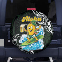 Aloha Hawaii Mango Surfing Spare Tire Cover Polynesian Style LT05 No hole Black - Polynesian Pride