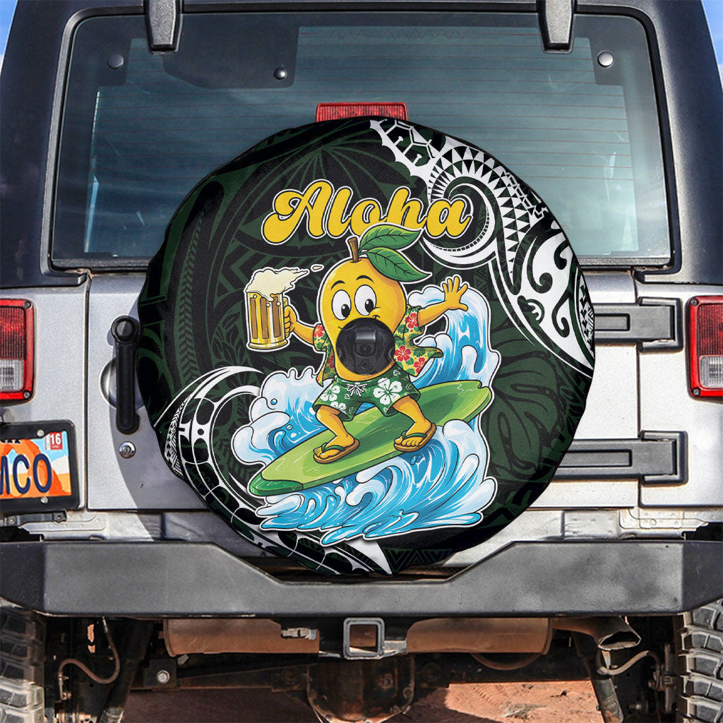 Aloha Hawaii Mango Surfing Spare Tire Cover Polynesian Style LT05 Black - Polynesian Pride