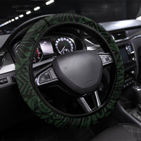 Aloha Hawaii Mango Surfing Steering Wheel Cover Polynesian Style LT05 Universal Fit Black - Polynesian Pride