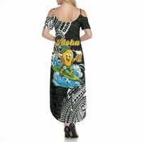 Aloha Hawaii Mango Surfing Summer Maxi Dress Polynesian Style LT05 - Polynesian Pride