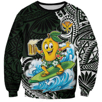 Aloha Hawaii Mango Surfing Sweatshirt Polynesian Style LT05 Unisex Black - Polynesian Pride