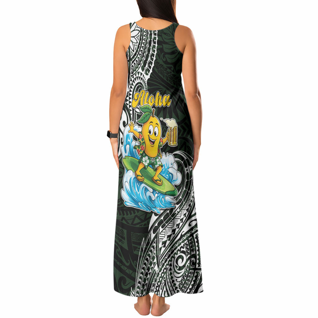 Aloha Hawaii Mango Surfing Tank Maxi Dress Polynesian Style LT05 - Polynesian Pride