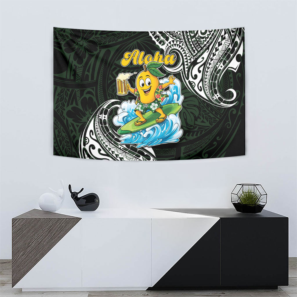 Aloha Hawaii Mango Surfing Tapestry Polynesian Style LT05 - Polynesian Pride