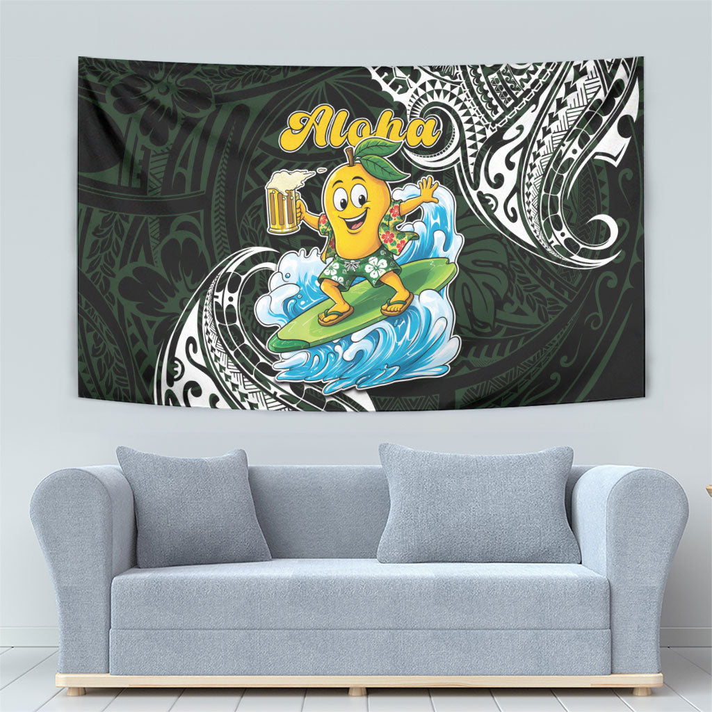 Aloha Hawaii Mango Surfing Tapestry Polynesian Style LT05 - Polynesian Pride