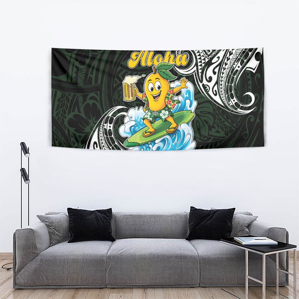 Aloha Hawaii Mango Surfing Tapestry Polynesian Style LT05 - Polynesian Pride