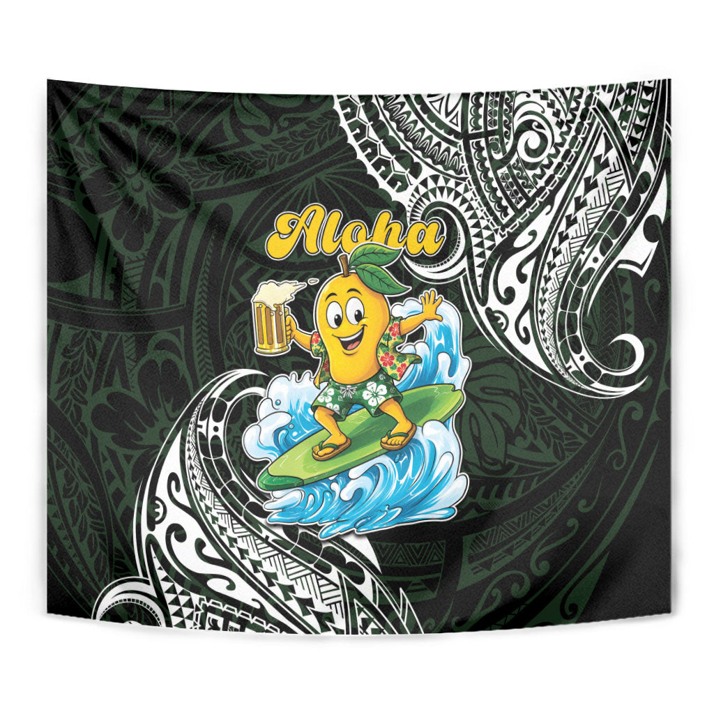 Aloha Hawaii Mango Surfing Tapestry Polynesian Style LT05 - Polynesian Pride