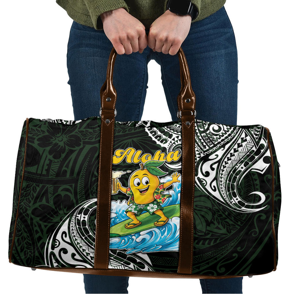 Aloha Hawaii Mango Surfing Travel Bag Polynesian Style LT05 Black - Polynesian Pride