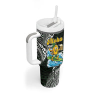 Aloha Hawaii Mango Surfing Tumbler With Handle Polynesian Style LT05 - Polynesian Pride