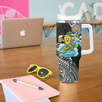 Aloha Hawaii Mango Surfing Tumbler With Handle Polynesian Style LT05 - Polynesian Pride