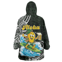 Aloha Hawaii Mango Surfing Wearable Blanket Hoodie Polynesian Style LT05 - Polynesian Pride