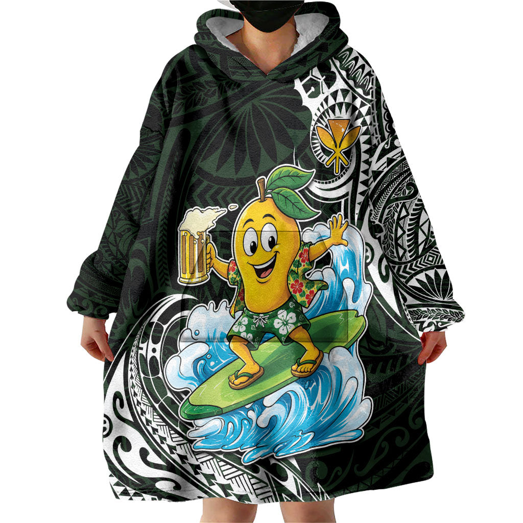 Aloha Hawaii Mango Surfing Wearable Blanket Hoodie Polynesian Style LT05 - Polynesian Pride