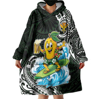 Aloha Hawaii Mango Surfing Wearable Blanket Hoodie Polynesian Style LT05 - Polynesian Pride
