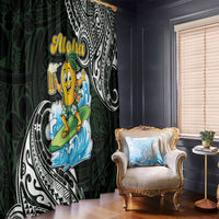 Aloha Hawaii Mango Surfing Window Curtain Polynesian Style LT05 - Polynesian Pride