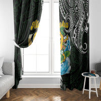 Aloha Hawaii Mango Surfing Window Curtain Polynesian Style LT05 - Polynesian Pride