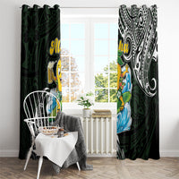 Aloha Hawaii Mango Surfing Window Curtain Polynesian Style LT05 - Polynesian Pride