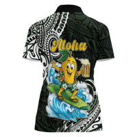 Aloha Hawaii Mango Surfing Women Polo Shirt Polynesian Style LT05 - Polynesian Pride