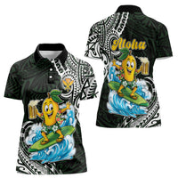 Aloha Hawaii Mango Surfing Women Polo Shirt Polynesian Style LT05 - Polynesian Pride
