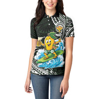 Aloha Hawaii Mango Surfing Women Polo Shirt Polynesian Style LT05 - Polynesian Pride