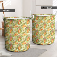 Vintage Hawaii Mango Laundry Basket Yellow Green Hawaiian Palaka LT05 - Polynesian Pride