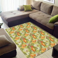 Vintage Hawaii Mango Area Rug Yellow Green Hawaiian Palaka LT05 - Polynesian Pride