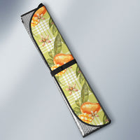 Vintage Hawaii Mango Auto Sun Shade Yellow Green Hawaiian Palaka LT05 - Polynesian Pride