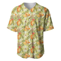 Vintage Hawaii Mango Baseball Jersey Yellow Green Hawaiian Palaka LT05 Green - Polynesian Pride