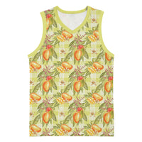 Vintage Hawaii Mango Basketball Jersey Yellow Green Hawaiian Palaka LT05 Unisex Green - Polynesian Pride