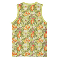 Vintage Hawaii Mango Basketball Jersey Yellow Green Hawaiian Palaka LT05 - Polynesian Pride