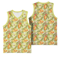 Vintage Hawaii Mango Basketball Jersey Yellow Green Hawaiian Palaka LT05 - Polynesian Pride