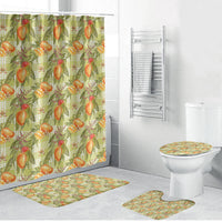 Vintage Hawaii Mango Bathroom Set Yellow Green Hawaiian Palaka LT05 Bathroom Set (4 pcs) Green - Polynesian Pride