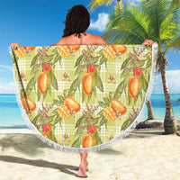 Vintage Hawaii Mango Beach Blanket Yellow Green Hawaiian Palaka LT05 - Polynesian Pride