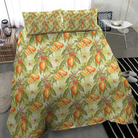Vintage Hawaii Mango Bedding Set Yellow Green Hawaiian Palaka LT05 - Polynesian Pride