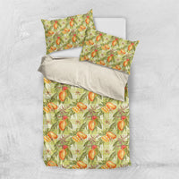 Vintage Hawaii Mango Bedding Set Yellow Green Hawaiian Palaka LT05 US Twin 172cm x 218cm Green - Polynesian Pride