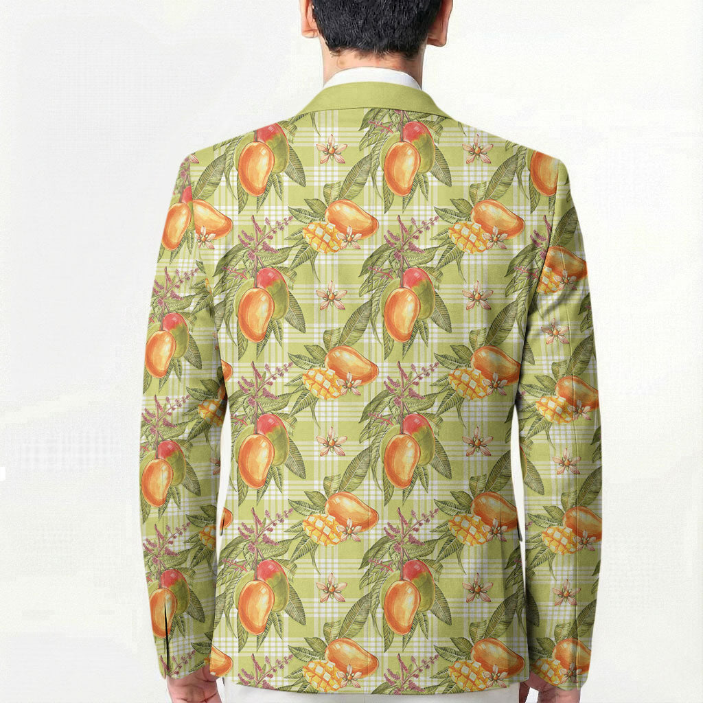 Vintage Hawaii Mango Blazer Yellow Green Hawaiian Palaka LT05 - Polynesian Pride
