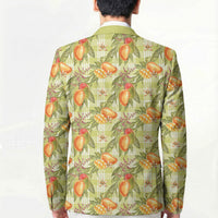 Vintage Hawaii Mango Blazer Yellow Green Hawaiian Palaka LT05 - Polynesian Pride