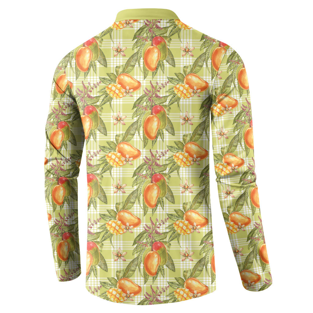 Vintage Hawaii Mango Button Sweatshirt Yellow Green Hawaiian Palaka LT05 - Polynesian Pride
