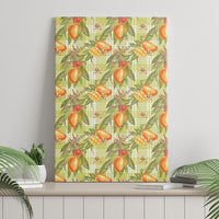 Vintage Hawaii Mango Canvas Wall Art Yellow Green Hawaiian Palaka LT05 - Polynesian Pride