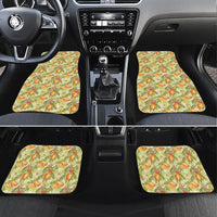 Vintage Hawaii Mango Car Mats Yellow Green Hawaiian Palaka LT05 Set 4pcs Green - Polynesian Pride
