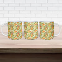 Vintage Hawaii Mango Ceramic Mug Yellow Green Hawaiian Palaka LT05 - Polynesian Pride
