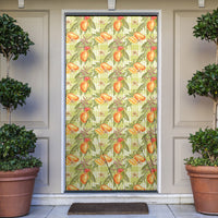 Vintage Hawaii Mango Door Cover Yellow Green Hawaiian Palaka LT05 Green - Polynesian Pride