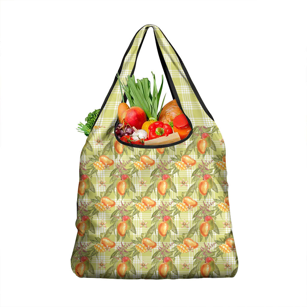 Vintage Hawaii Mango Grocery Bag Yellow Green Hawaiian Palaka LT05 1-pack One Size Green - Polynesian Pride