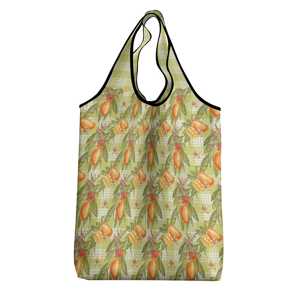Vintage Hawaii Mango Grocery Bag Yellow Green Hawaiian Palaka LT05 - Polynesian Pride