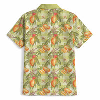 Vintage Hawaii Mango Hawaiian Shirt Yellow Green Hawaiian Palaka LT05 - Polynesian Pride
