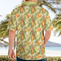 Vintage Hawaii Mango Hawaiian Shirt Yellow Green Hawaiian Palaka LT05 - Polynesian Pride