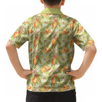 Vintage Hawaii Mango Hawaiian Shirt Yellow Green Hawaiian Palaka LT05 - Polynesian Pride