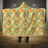 Vintage Hawaii Mango Hooded Blanket Yellow Green Hawaiian Palaka LT05 - Polynesian Pride