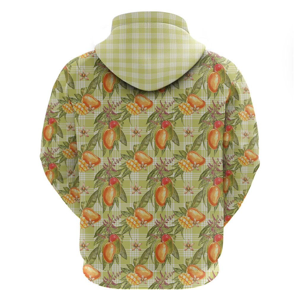 Vintage Hawaii Mango Hoodie Yellow Green Hawaiian Palaka LT05 - Polynesian Pride